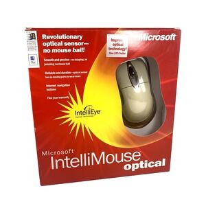 Microsoft Intellimouse Optical Mouse X05-34207 PC MAC USB PS/2 Vintage